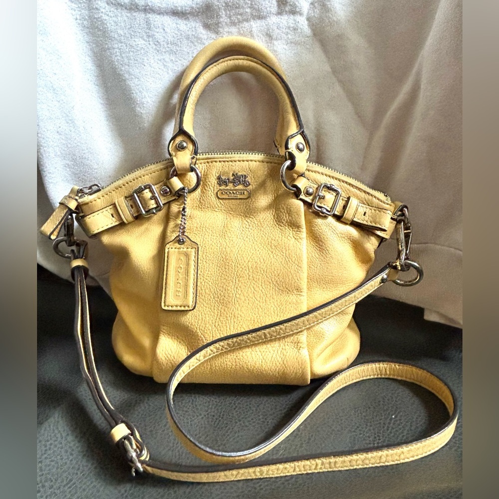 Coach Yellow Leather Crossbody Tote